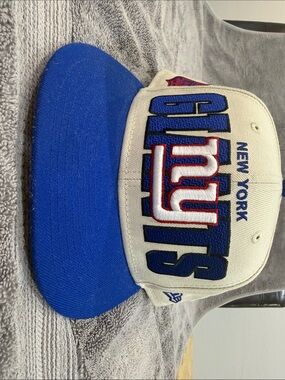 New Era New York Giants Cream and Royal Blue Flat Brim Snapback